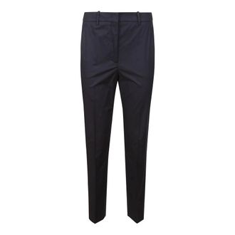 Incotex Broeken, Dames, Blauw, XS, Katoen, Blauwe katoenen broek met zijzakken