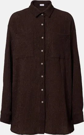 JADE Swim Mika seersucker shirt