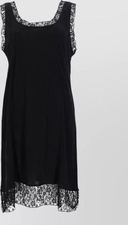 Our Legacy sleeveless dress scoop neck sheer overlay