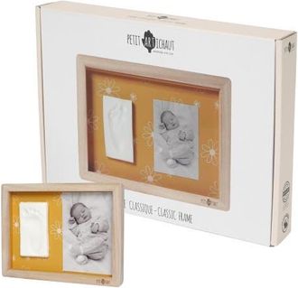 PETIT ARTICHAUT Classic Frame - Baby Handprint & Photo Frame, Newborn Keepsake Gift in Daisy Ochre at Nordstrom