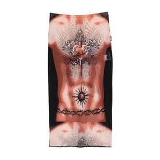 Jean Paul Gaultier Rokken, Dames, Veelkleurig, L, Nylon, Sk 044 M026P 636000 Midi Rok