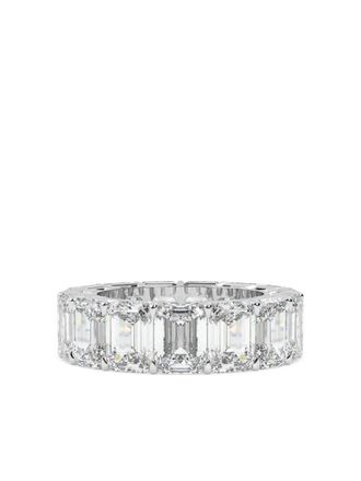 Tilla 14kt witgouden Eternity ring met diamant - Zilver