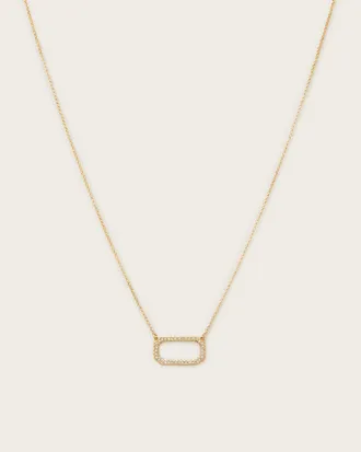 AllSaints Tia Crystal Pave Necklace