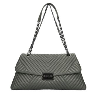 Rebelle Alexis Big Metalass&eacute; - Dames - Schoudertassen - Groen - ONE Size - Leer - Tassen