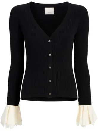 Cinq &agrave; Sept Bernadette cardigan - women - Viscose/Sorona - S - Black