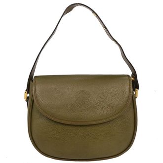 Gucci Vintage Leather Green Leather Handbag (Pre-Owned)