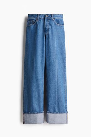H&M Straight Regular Jeans - Helles Denimblau