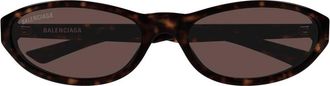 Balenciaga Bb 0007S Zonnebril - unisex - Zonnebrillen - Bruin - 59 MM - Accessoires