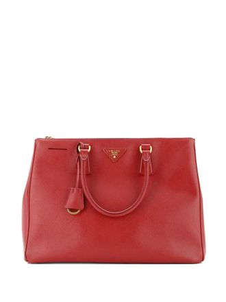 Prada Double Zip Lux Saffiano Leather Large tote bag - Rood