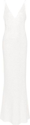 Alessandra Rich crystal embellished sleeveless dress - women - Elastane/Viscose - 42 - White