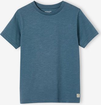 Vertbaudet Jungen-T-Shirt, uni blau