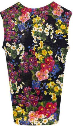 Dolce & Gabbana Womens Black Cashmere Tank Top