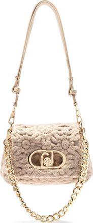 Liu Jo Borsa mini LaPuffy con ricamo e tracolla a catena - Toni neutri