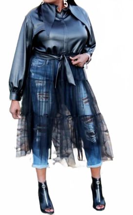 Why Dress Pleated Faux Skirt In Black
