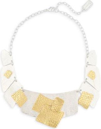Karine Sultan Artistic Patchwork Collar Necklace in Mixed Metals at Nordstrom Rack