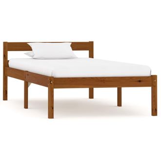 vidaXL Estructura Cama Sin Colch&oacute;n Madera Pino Marr&oacute;n Miel 100x200 Cm Vidaxl