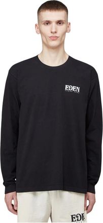 Eden Power Corp Logo T-shirt met Lange Mouwen - Heren - Longsleeves - Zwart - M - Katoen - Tops