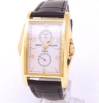 Patek Philippe Pre-owned Patek Philippe Gondolo 10 Days Power Reserve Hand Wind Silver Dial Mens Watch 5100J