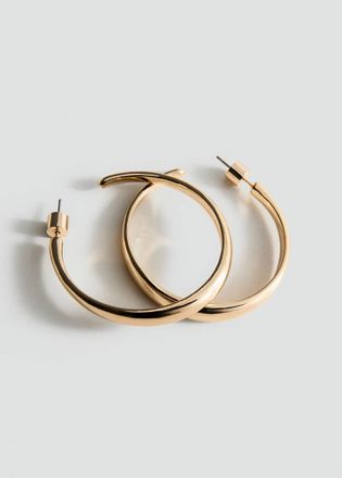 Mango Orecchini anelli sottili oro - Donna - Taglia unica - MANGO