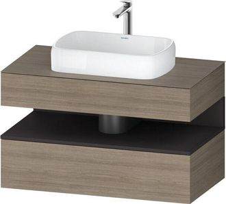 Duravit Duravit - Qatego Consola Mueble Bajo Lavabo, 1 Extra&iacute;ble, 1 Caj&oacute;n