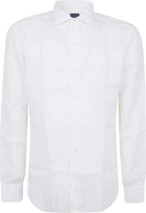 Barba Neck Shirt - Heren - Casual Overhemden - Wit - 3XL - Overhemden