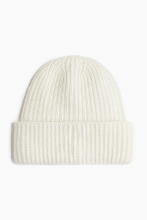H&M Gerippte M&uuml;tze aus Wollmix - White
