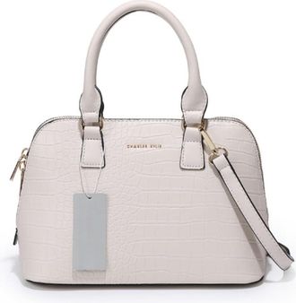 Generic Large Capacity Crocodile Pattern Shell Bag, Niche Design Convertible Top Handle Crossbody Bag for Women