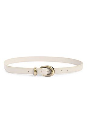 Treasure & Bond Maria Leather Belt in Ivory at Nordstrom, Size X-Small