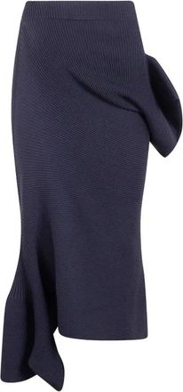 Issey Miyake Rokken, Dames, Zwart, M, Polyester, Life Form Volume Midi Rok