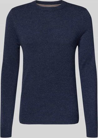 Mc Neal Strickpullover aus Woll-Mix mit Kaschmir-Anteil in Marine Melange, Größe XXXL