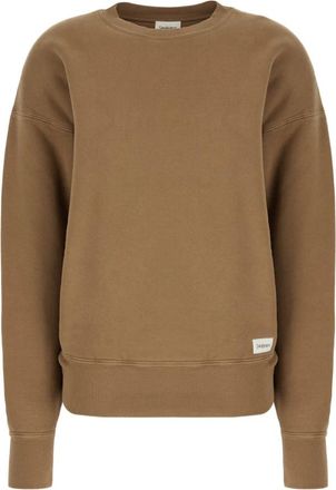 Saint Laurent Katoenen sweatshirt - Dames - Sweatshirts - Bruin - M - Katoen - Hoodies & sweatvesten