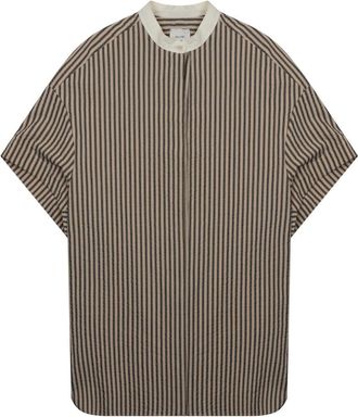 Alysi Vertical Stripes Viscose-Blend Mini Dress
