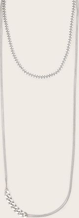AllSaints Brass Fern Multi Chain Necklace, Size: One Size