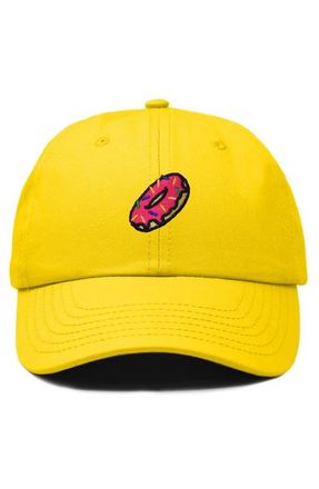 Dalix Donut Embroidered Adjustable Cap in Gold at Nordstrom
