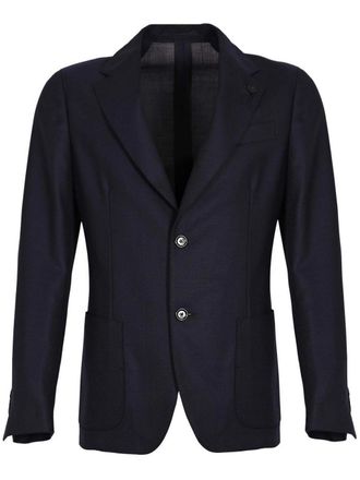 Lardini Black Roma Tailored Wool Blazer