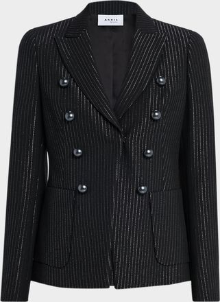 Akris Metallic Pinstripe Blazer