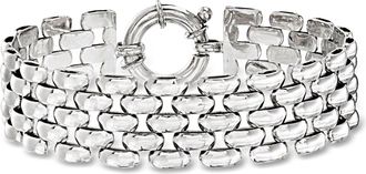 Ross-Simons Italian Sterling Silver Panther-Link Bracelet