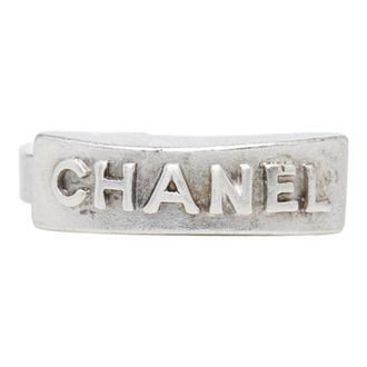 Chanel Silver Metal Band Ring (Pre-Owned)