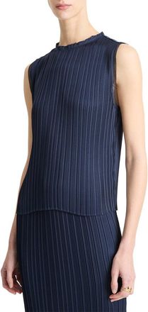 Vince Pleated Crewneck Shell