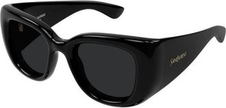 Saint Laurent Howl 001 Zonnebril - Dames - Accessoires - Zwart - Maat: 55 MM Nylon