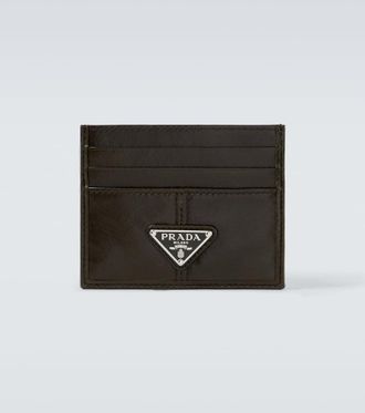Prada Logo leather card holder