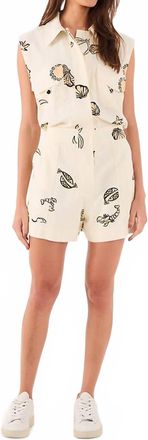 Dress To Low Tides Romper In Light Yellow