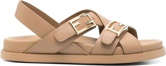 Fendi leather sandals - Brown