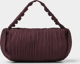 Simons Womens Gathered handle pleated evening bag