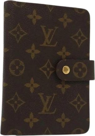 Louis Vuitton Pre-owned Vintage Canvas Portemonnee - Dames - Vintage Accessoires - Bruin - ONE Size - Vintage