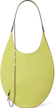 Tory Burch Pierced Suede Shoulder Bag in Citrus Green at Nordstrom