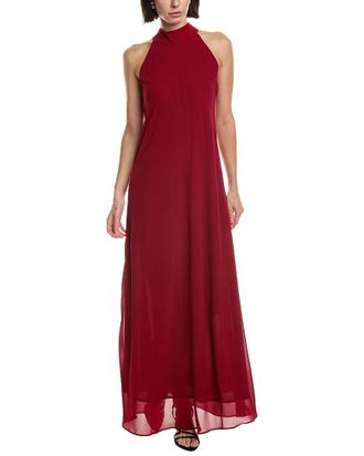 Carla Ruiz Halter Mock Neck Maxi Dress