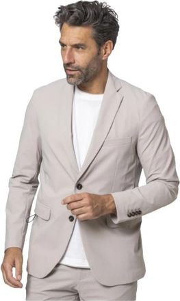 Roberto Ricci Design Beige Technical Blazer met Patroon - Heren - Blazers - Beige - M - Jassen