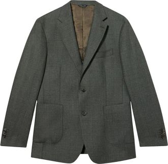 Brooks Brothers Blazer de lana virgen slub - Jackets - Hombre - Verde - 2XL