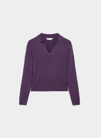 Contemporaine Womens Fine-knit Johnny collar sweater